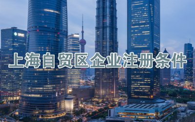 上海自贸区企业注册条件