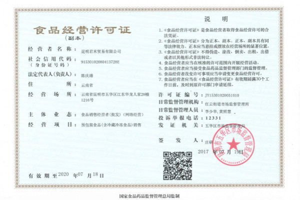 上海食品经营许可证怎么办理
